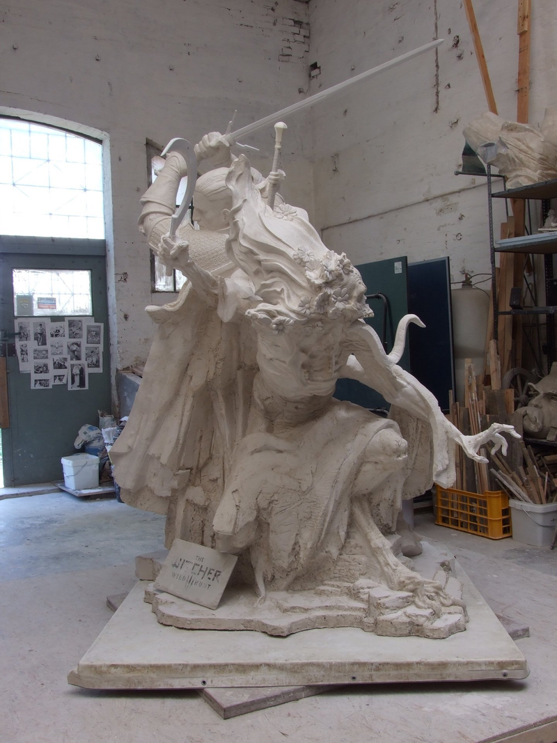 Illustration for article titled Giant Witcher 3 Sculpture Is As Handsome As Geralt